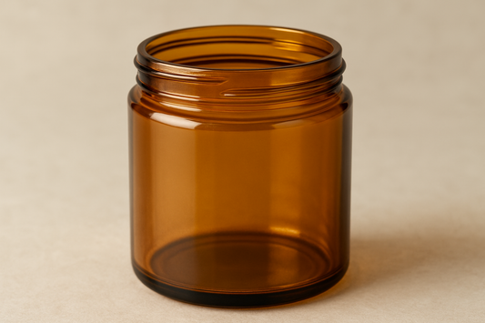 8 ounce Amber candle jar